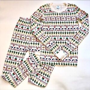 Hanna Andersson Christmas holiday pajamas Elf movie long johns 160 cm size 14